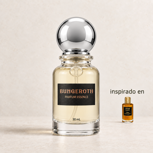 Café Nocturno (Inspirado en Mancera Amore Caffè) — envase Bungeroth 30 mL sobre piedra clara