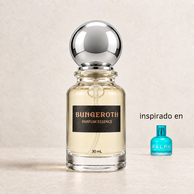 Clásico Contemporáneo(Inspirado en Ralph Lauren Dama) — envase Bungeroth 30 mL sobre piedra clara