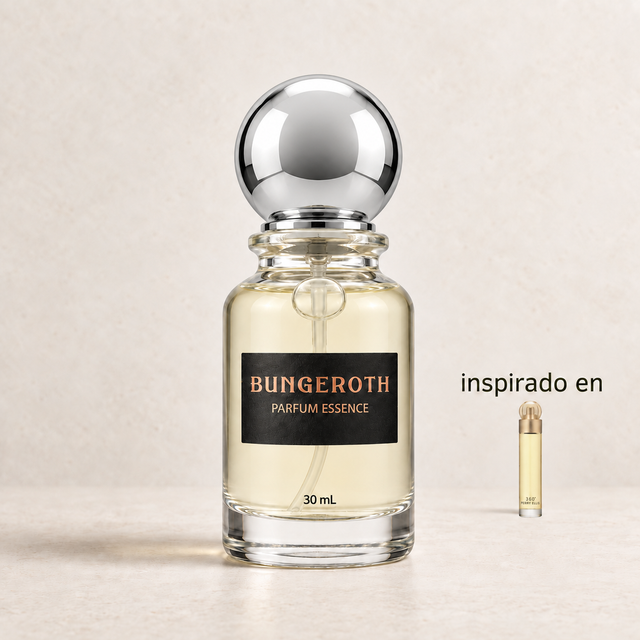 Horizonte Infinito(Inspirado en Perry Ellis 360 Dama) — envase Bungeroth 30 mL sobre piedra clara