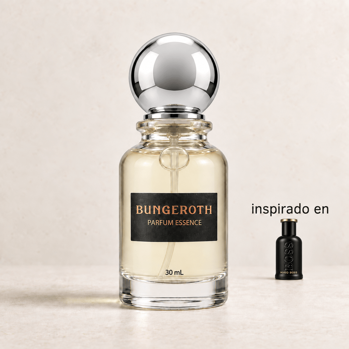 Emblema Clásico BUNGEROTH 30 mL, inspirado en Boss Bottled Parfum de Hugo Boss