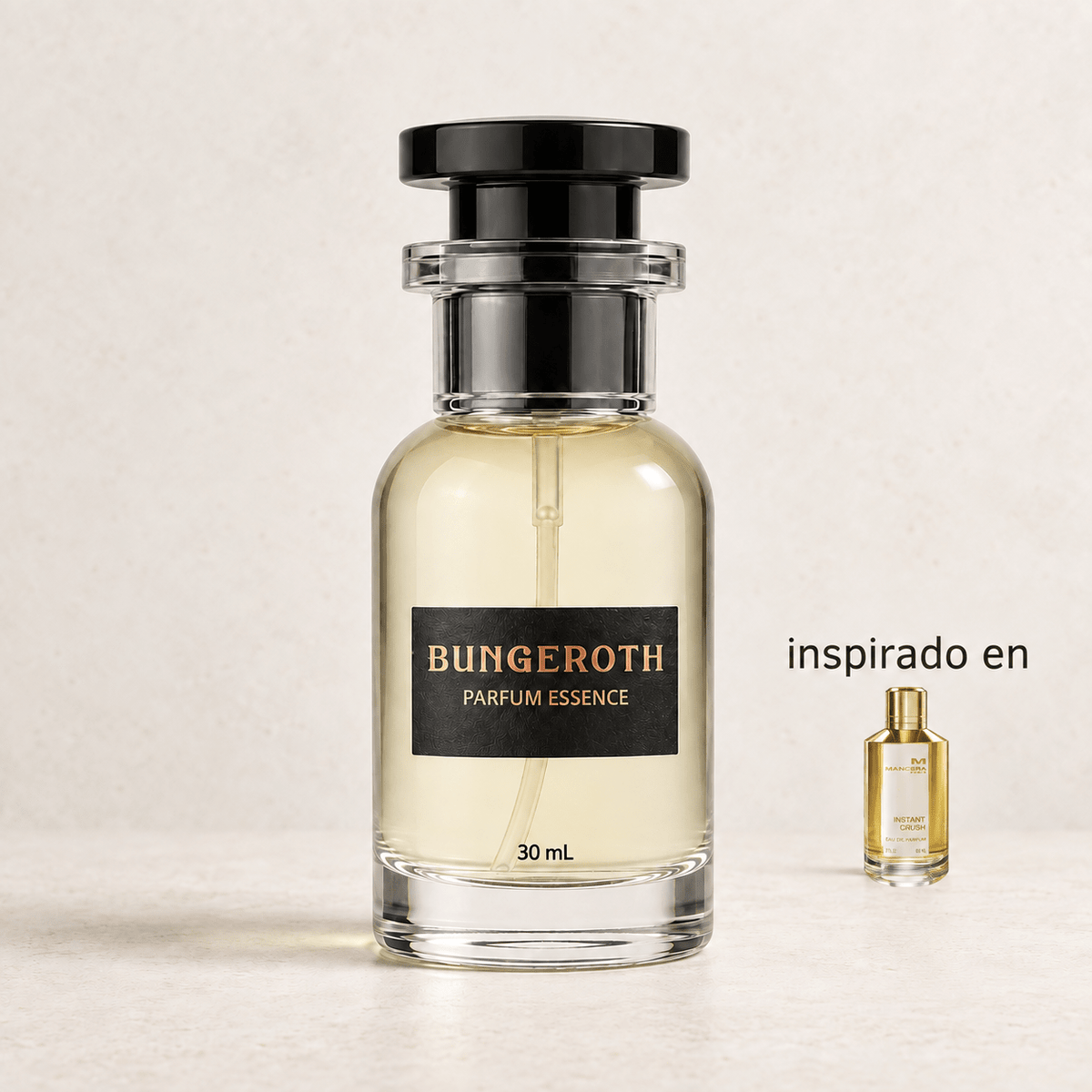 Encanto Instantáneo(Inspirado en Mancera Instant Crush Unisex) — envase Bungeroth 30 mL sobre piedra clara