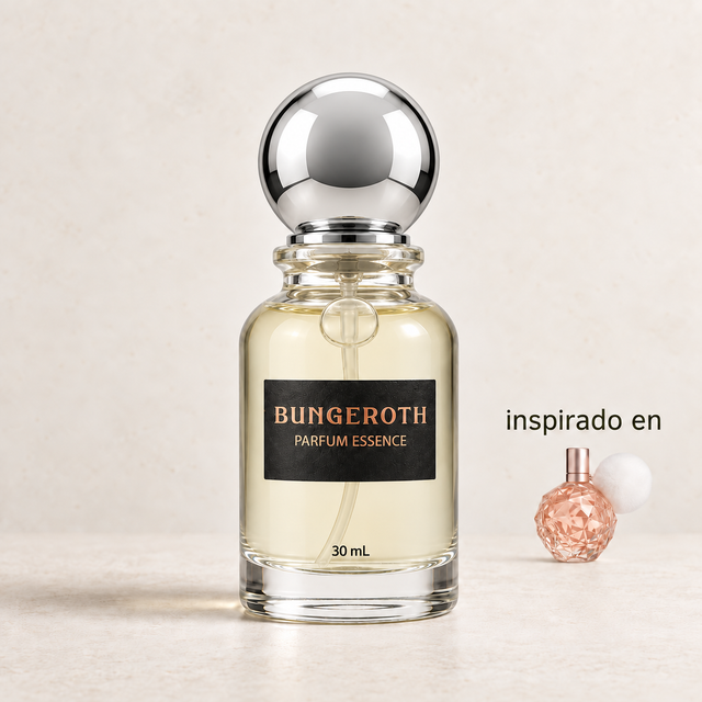 Estrella Pop(Inspirado en Ari by Ariana Grande Dama) — envase Bungeroth 30 mL sobre piedra clara