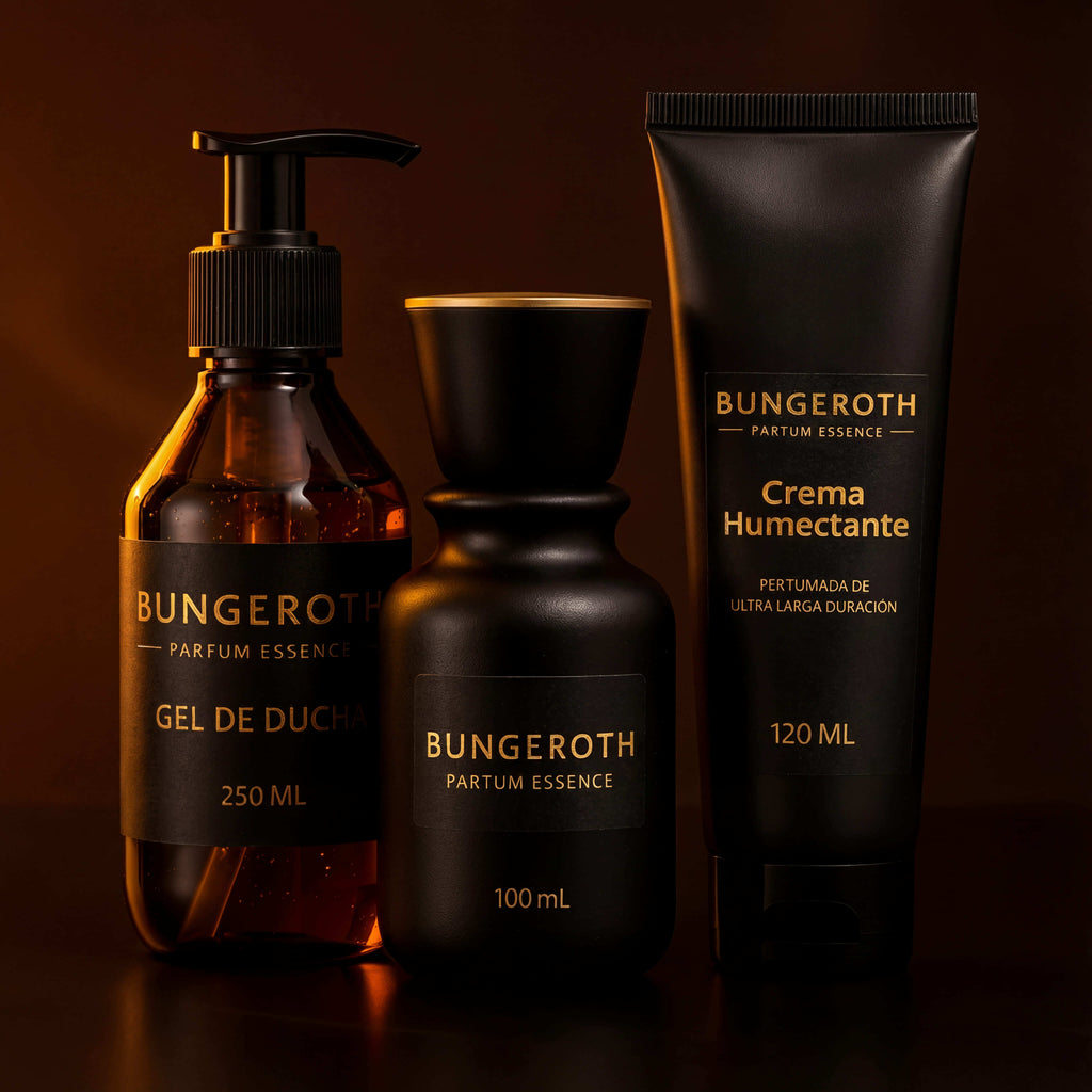Lujo accesible: perfume, crema y gel de ducha en un solo pack.