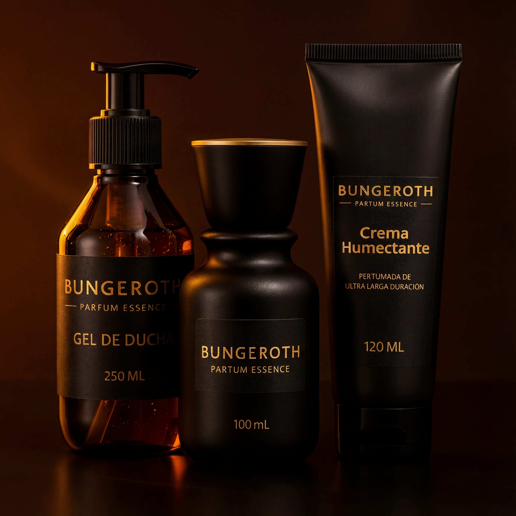 Lujo accesible: perfume, crema y gel de ducha en un solo pack.