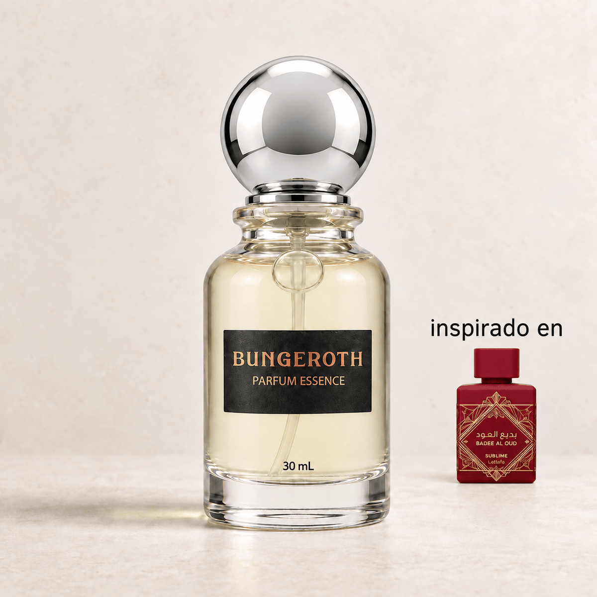 Fruto Prohibido BUNGEROTH 30 mL, inspirado en Bade’e Al Oud Sublime de Lattafa
