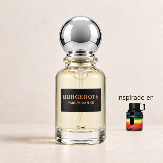 Night Pulse(Inspirado en odyssey spectra Unisex) — envase Bungeroth 30 mL sobre piedra clara