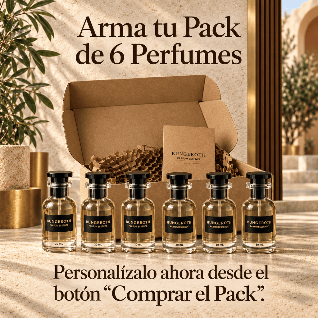 Arma tu pack de 6 perfumes Bungeroth de 30 mL — colección arquitectura