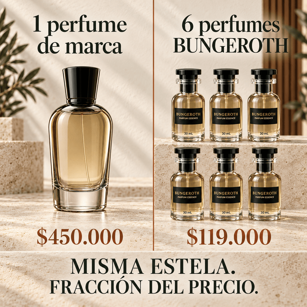 Bungeroth — seis perfumes por $119.000