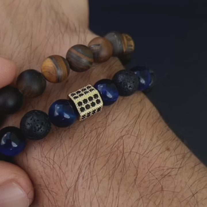Brazalete Tigre Azul 8mm