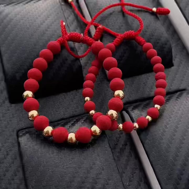 Pulseras pareja golden red