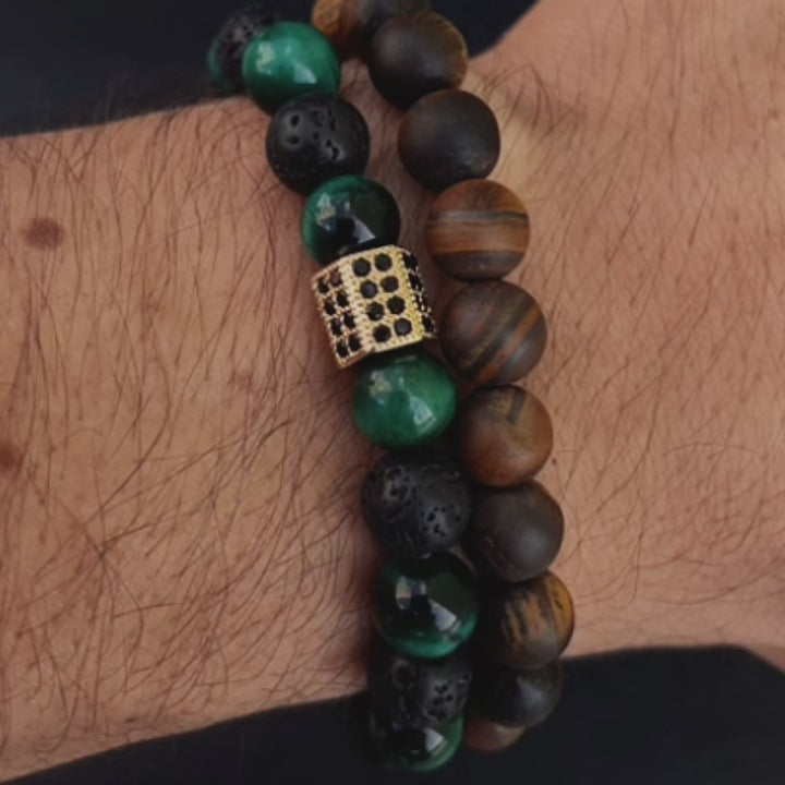 Brazalete Tigre Verde 8mm