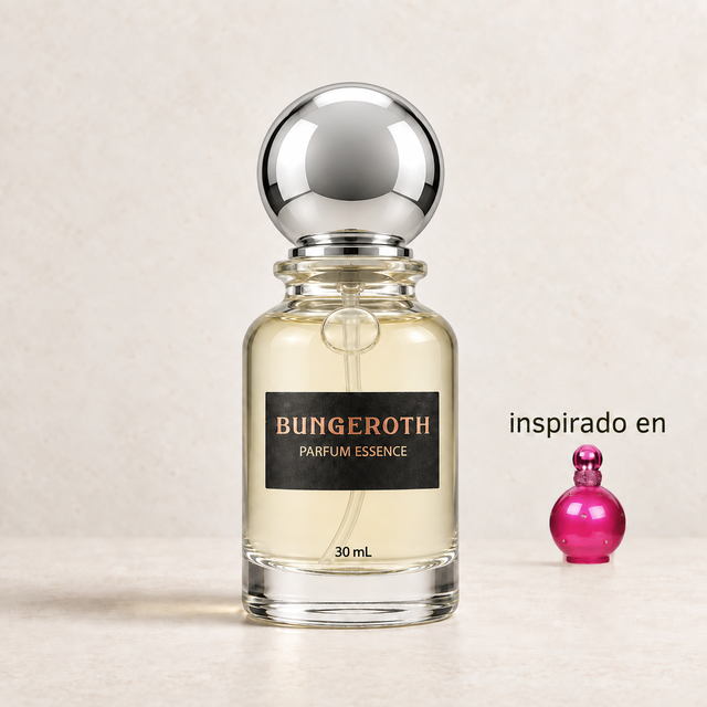 Sueño Encantado(Inspirado en Fantasy Dama) — envase Bungeroth 30 mL sobre piedra clara