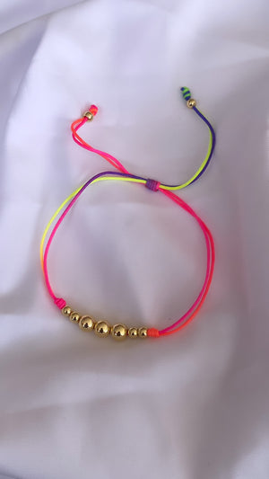 Pulseras en hilo gold granite x3