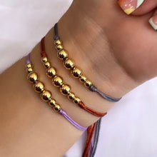 Cargar imagen en el visor de la galería, Pulseras en hilo gold granite x3
