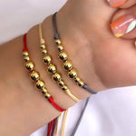 Pulseras en hilo gold granite x3