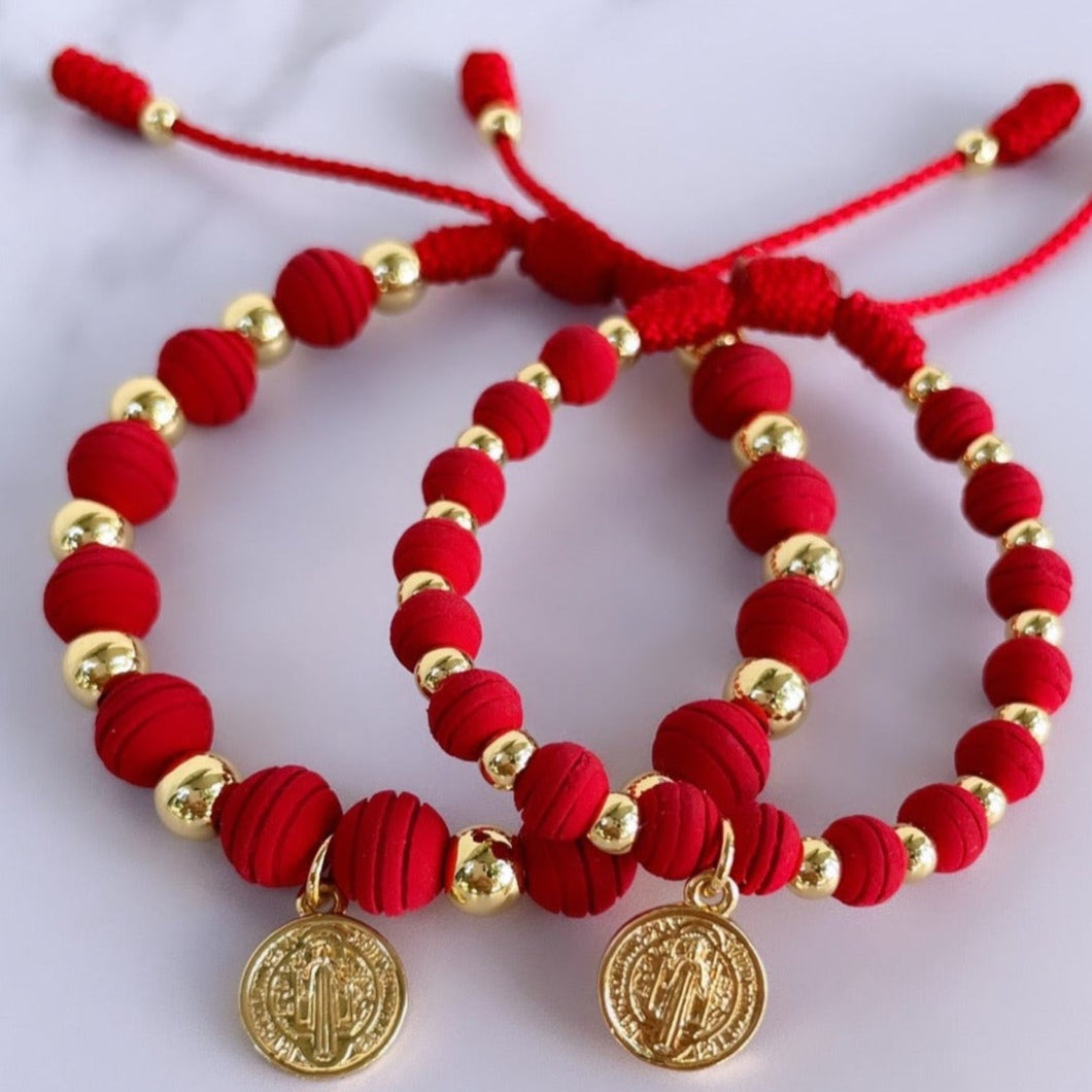 pareja pulseras san benito red