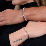 Pulseras pareja silver