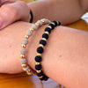 Set pulseras dama colors beige y negra