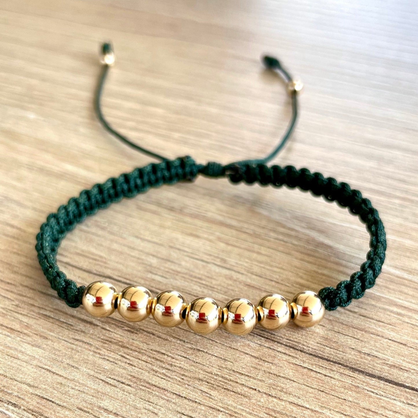 pulsera tejida para hombre verde