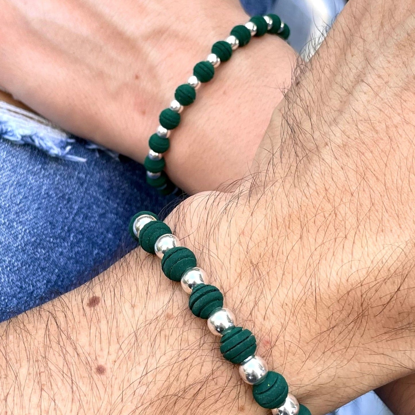 Pulsera Silver militar pareja