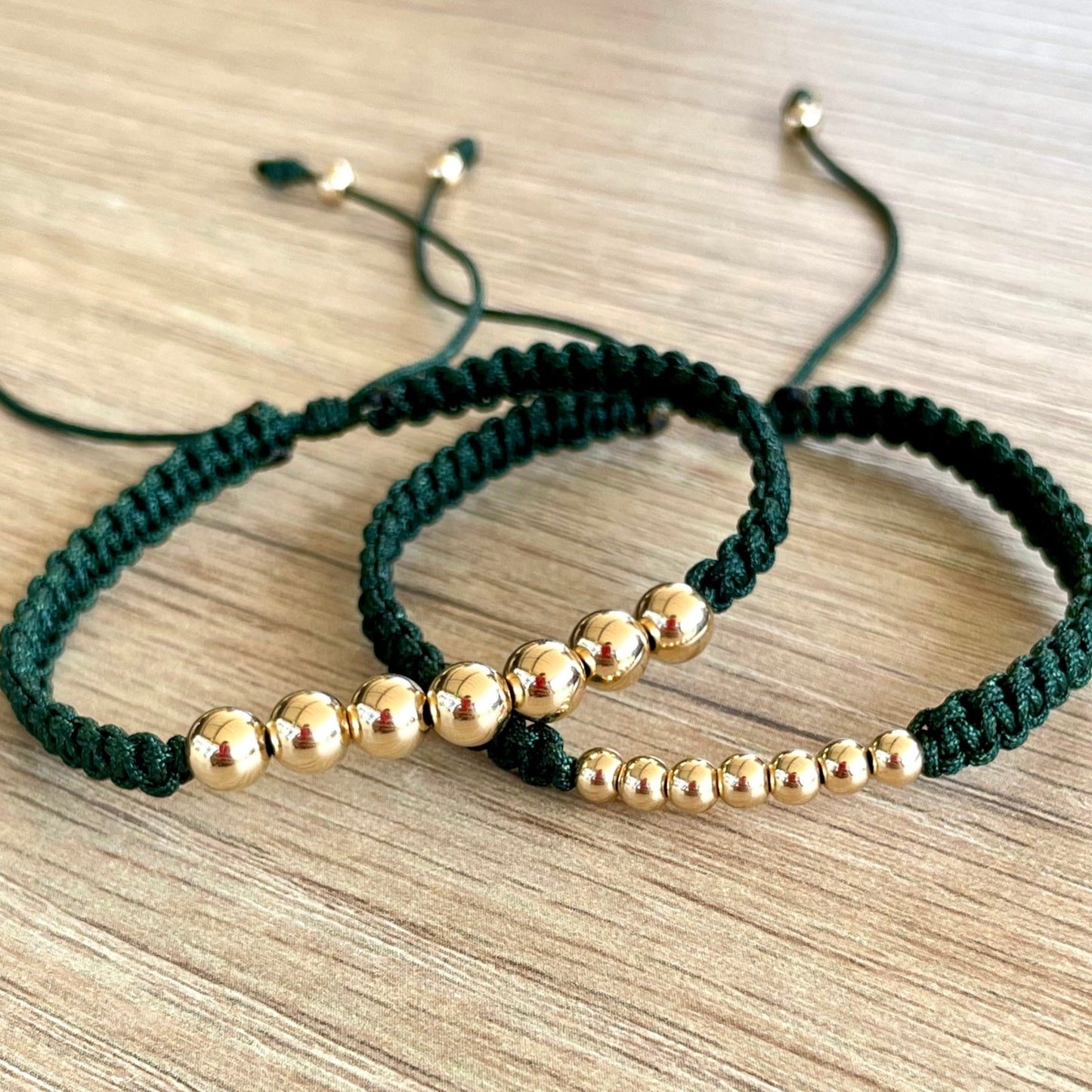 pulsera tejida pareja verde