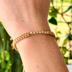 pulsera tejida pareja beige