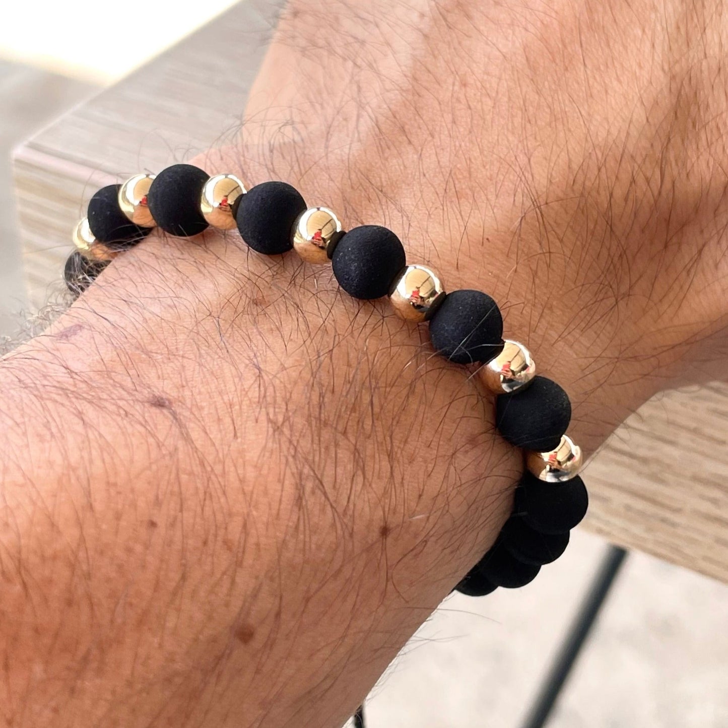 pulsera caballero negra