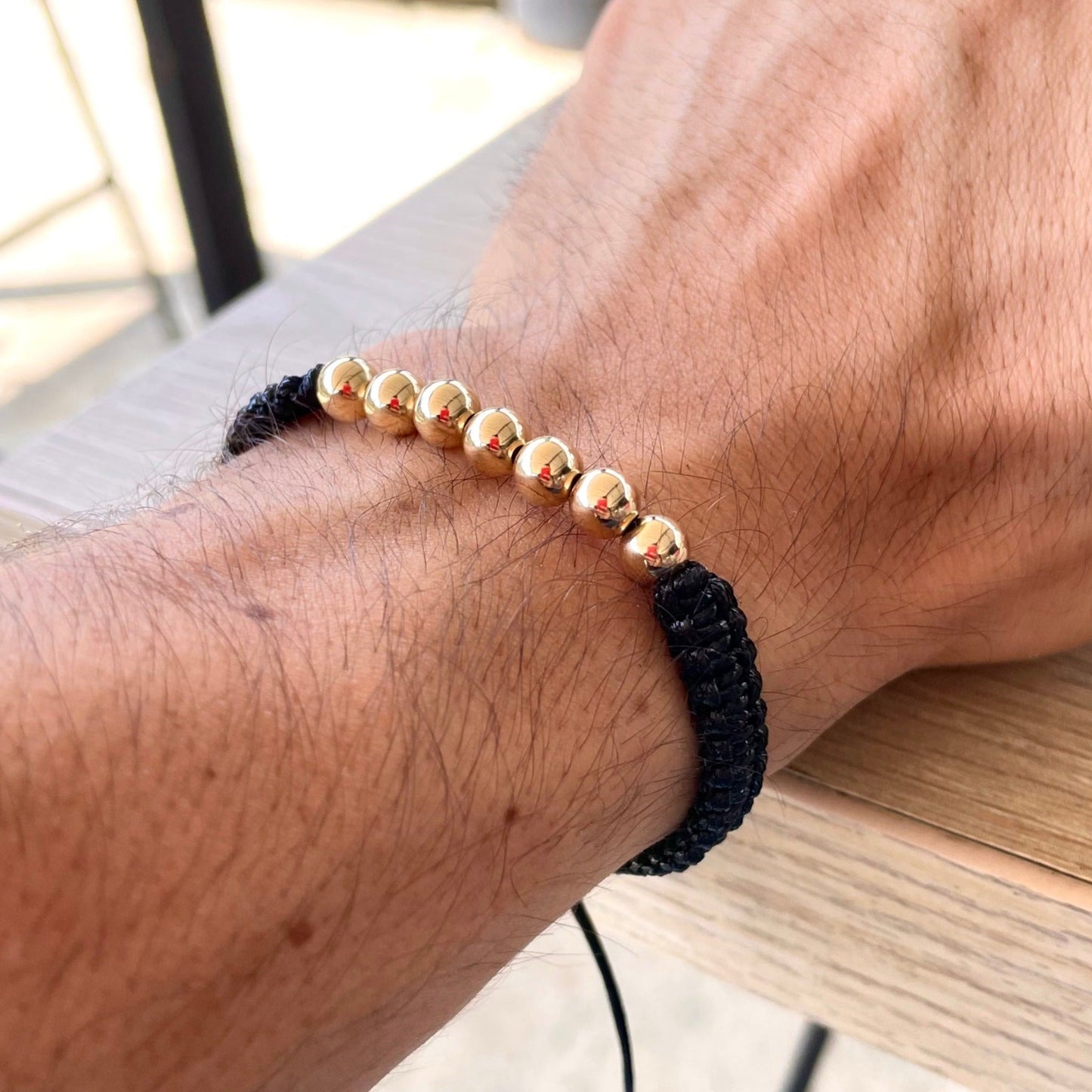 pulsera tejida pareja negra