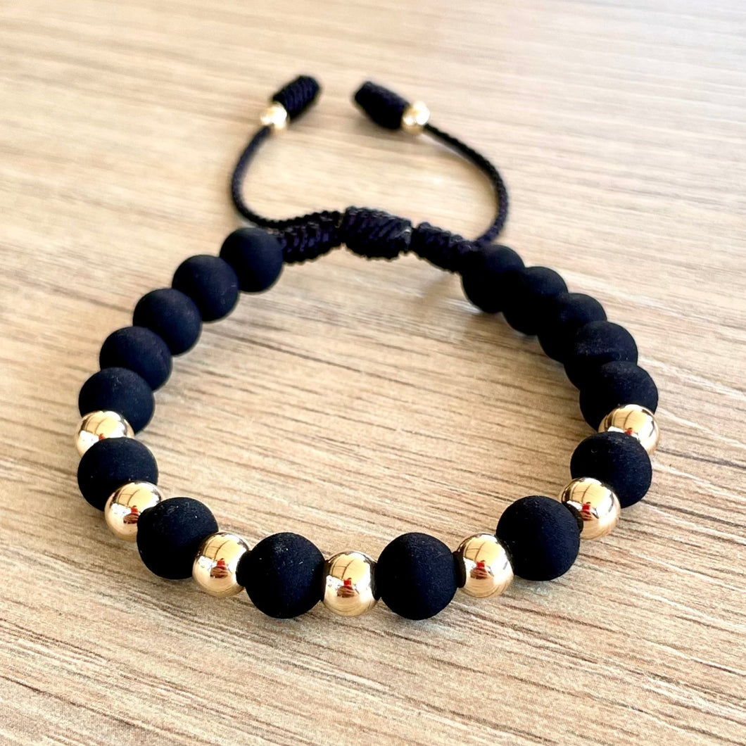 pulsera caballero negra