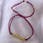 Pulseras en hilo gold granite x3